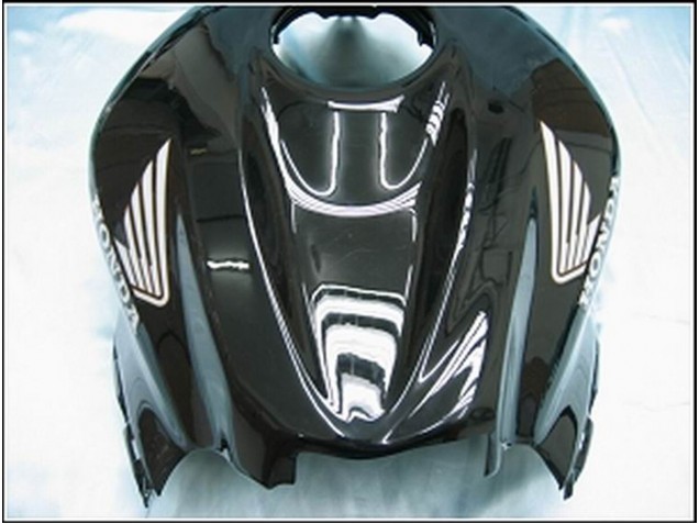 Honda CBR600RR Motorrad Verkleidung 2007-2008 - Glanzendes Schwarz Weiss West