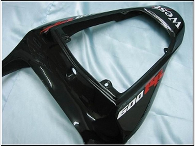 Honda CBR600RR Motorrad Verkleidung 2007-2008 - Glanzendes Schwarz Weiss West