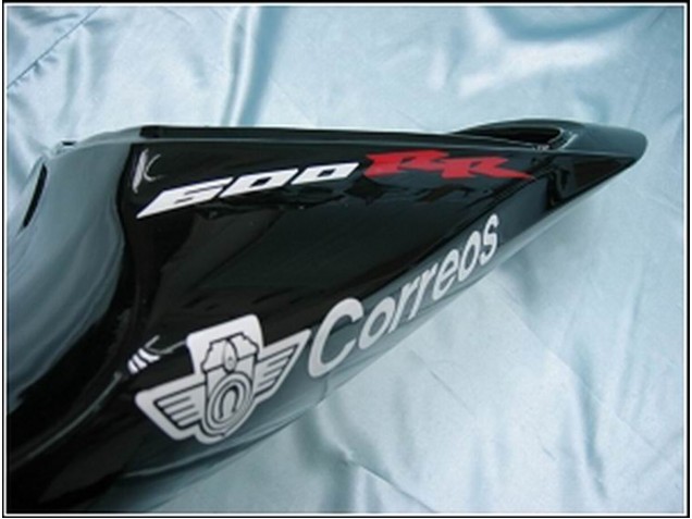 Honda CBR600RR Motorrad Verkleidung 2007-2008 - Glanzendes Schwarz Weiss West