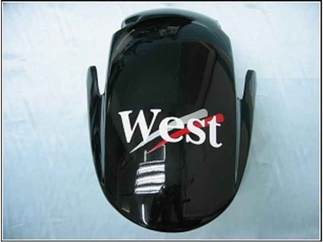 Honda CBR600RR Motorrad Verkleidung 2007-2008 - Glanzendes Schwarz Weiss West