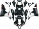 Honda CBR600RR Motorrad Verkleidung 2007-2008 - Glanzendes Schwarz Weiss West