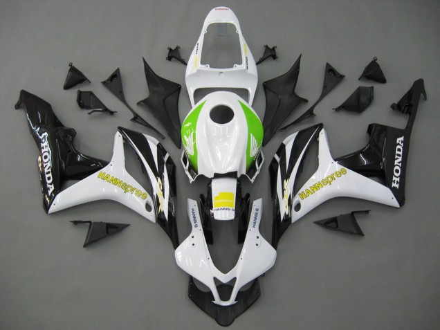 Honda CBR600RR Motorrad Verkleidung 2007-2008 - Weiss Grun Gelb Glanzendes Schwarz Hannspree