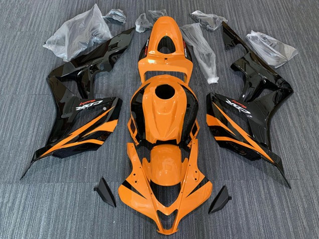 Honda CBR600RR Motorrad Verkleidung 2007-2008 - Orange Glanzendes Schwarz Rennen
