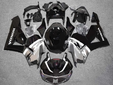 Honda CBR600RR Motorrad Verkleidung 2013-2023 - Silber Glanzendes Schwarz