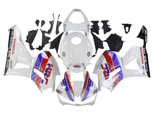 Honda CBR600RR Motorrad Verkleidung 2013-2023 - Weiss Rot Blau HRC