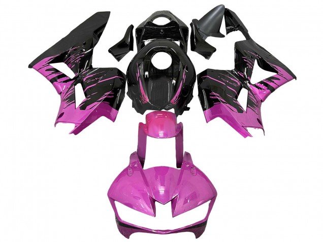 Honda CBR600RR Motorrad Verkleidung 2013-2023 - Rosa Glanzendes Schwarz