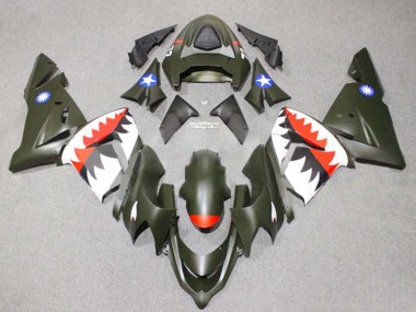 Kawasaki ZX10R Motorrad Verkleidung 2004-2005 - Silber Schwarz Ninja