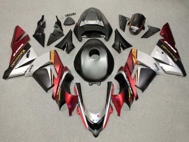 Kawasaki ZX10R Motorrad Verkleidung 2004-2005 - Schwarz Silber Rot Orange