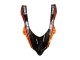 Kawasaki ZX10R Motorrad Verkleidung 2004-2005 - Burnt Orange Schwarz Monster Elf