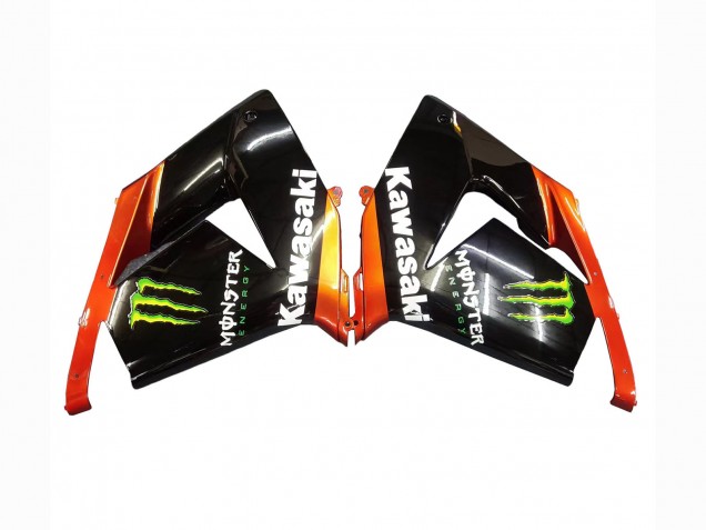 Kawasaki ZX10R Motorrad Verkleidung 2004-2005 - Burnt Orange Schwarz Monster Elf