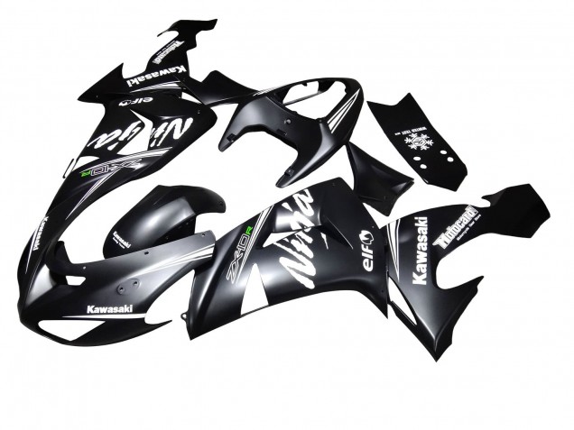 Kawasaki ZX10R Motorrad Verkleidung 2006-2007 - Matt Schwarz
