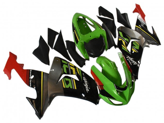 Kawasaki ZX10R Motorrad Verkleidung 2006-2007 - Grun Grau Rot Schwarz Gelb