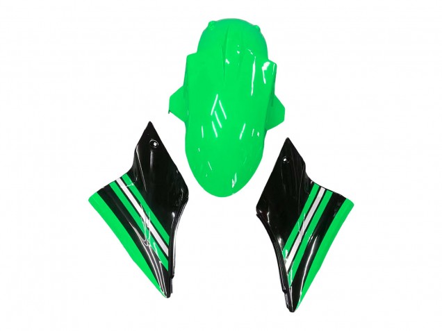 Kawasaki ZX10R Motorrad Verkleidung Kit 2006-2007 - Grun Weiss Schwarz