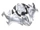 Kawasaki ZX10R Motorrad Verkleidung 2006-2007 - Silber Schwarz Ninja