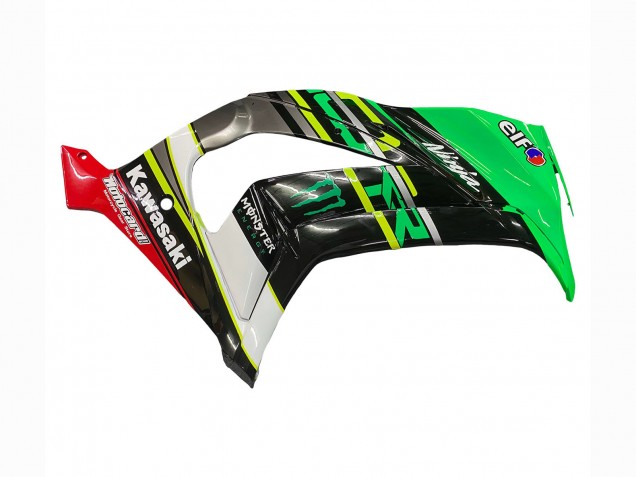 Kawasaki ZX10R Motorrad Verkleidung 2011-2015 - Grun Gelb Schwarz Weiss Elf Monster