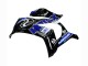 Kawasaki ZX10R Motorrad Verkleidung 2011-2015 - Blau Weiss Glanzendes Schwarz