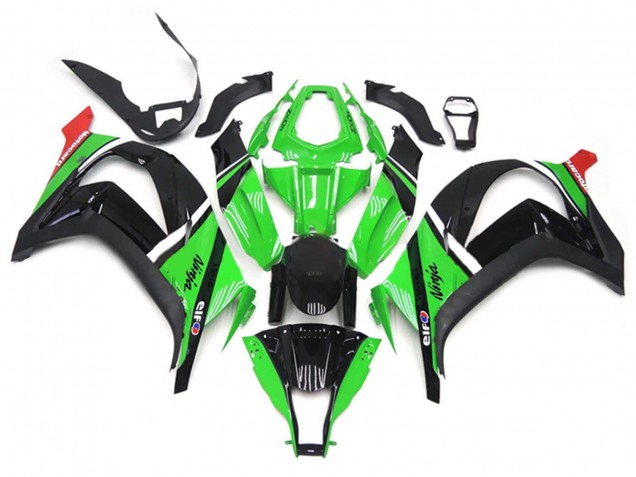 Kawasaki ZX10R Motorrad Verkleidung 2011-2015 - Grun Schwarz Weiss Rot