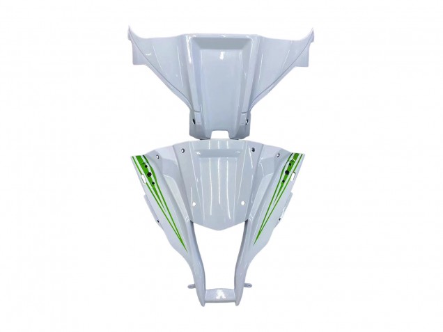 Kawasaki ZX10R Motorrad Verkleidung 2011-2015 - Weiss Grun Streifen Schwarz Ninja