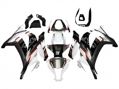 Kawasaki ZX10R Motorrad Verkleidung 2011-2015 - Weiss Glanzendes Schwarz Matt Schwarz Rot