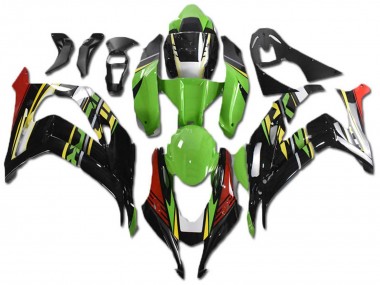 Kawasaki ZX10R Motorrad Verkleidung 2021-2025 - Grun Gelb Rot Schwarz