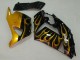 Kawasaki ZX14R ZZR1400 Motorrad Verkleidung 2006-2011 - Glanzendes Schwarz Gold Flamme