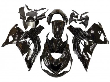 Kawasaki ZX14R ZZR1400 Motorrad Verkleidung 2012-2024 - Glanzendes Schwarz Matt Schwarz Weiss Ninja