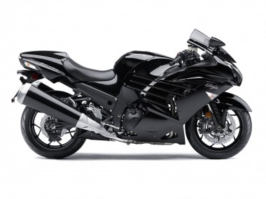 Kawasaki ZX14R ZZR1400 Motorrad Verkleidung 2012-2024 - Glanzendes Schwarz Matt Schwarz Weiss Ninja