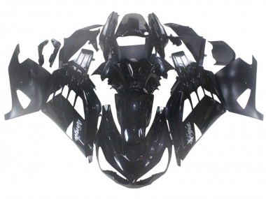 Kawasaki ZX14R ZZR1400 Motorrad Verkleidung 2012-2024 - Glanzendes Schwarz Matt Schwarz Weiss Ninja