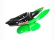 Kawasaki ZX6R Motorrad Verkleidung 1998-1999 - Grun Weiss Glanzendes Schwarz