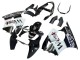 Kawasaki ZX6R Motorrad Verkleidung 2000-2002 - Glanzendes Schwarz Weiss West Michelin