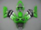 Kawasaki ZX6R Motorrad Verkleidung 2003-2004 - Grun Weiss Schwarz Elf Bridgestone