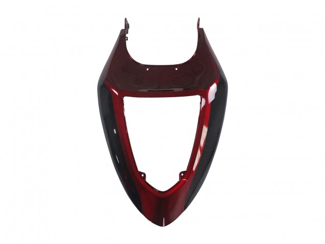 Kawasaki ZX6R Motorrad Verkleidung 2005-2006 - Rot Glanzendes Schwarz