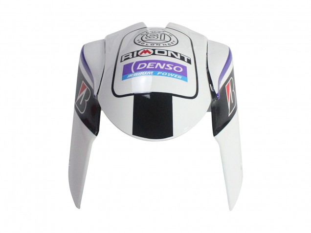 Kawasaki ZX6R Motorrad Verkleidung 2005-2006 - Weiss Lila Schwarz Rizoma Playboy Denso