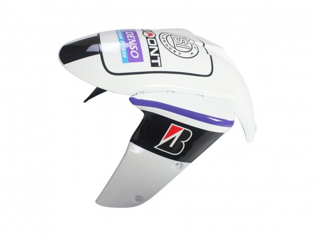 Kawasaki ZX6R Motorrad Verkleidung 2005-2006 - Weiss Lila Schwarz Rizoma Playboy Denso