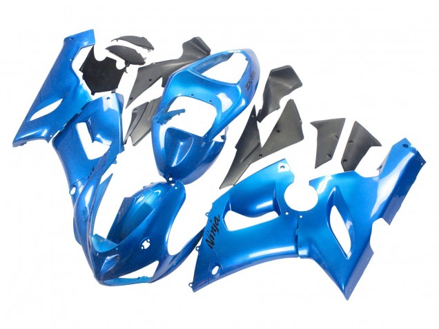 Kawasaki ZX6R Motorrad Verkleidung 2005-2006 - Glanzendes Blau
