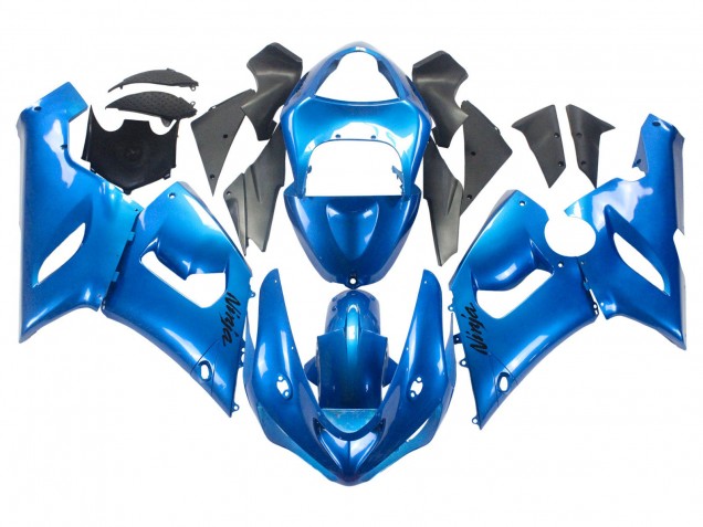 Kawasaki ZX6R Motorrad Verkleidung 2005-2006 - Glanzendes Blau