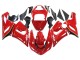 Kawasaki ZX6R Motorrad Verkleidung 2005-2006 - Rot Gelb Schwarz