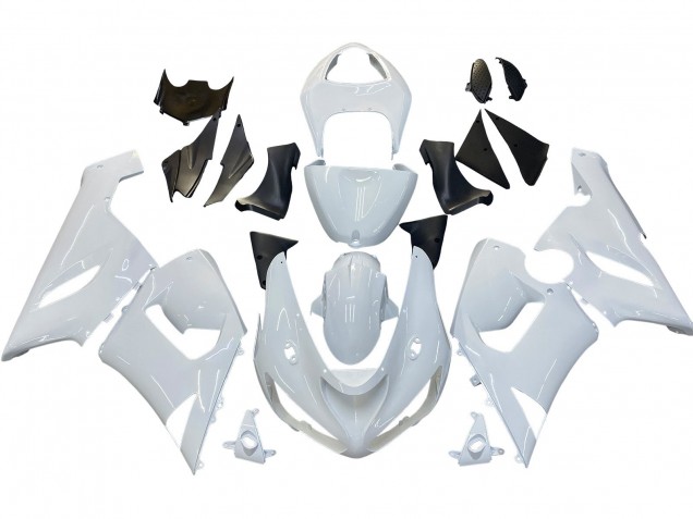 Kawasaki ZX6R Motorrad Verkleidung 2005-2006 - Weiss