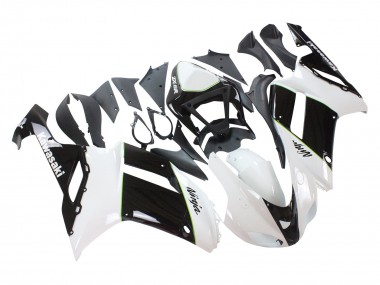 Kawasaki ZX6R Motorrad Verkleidung 2007-2008 - Schwarz Weiss Ninja