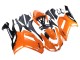 Kawasaki ZX6R Motorrad Verkleidung 2007-2008 - Orange Schwarz Ninja