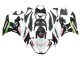Kawasaki ZX6R Motorrad Verkleidung 2009-2012 - Weiss Rot Schwarz Grun