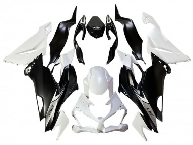 Kawasaki ZX6R Motorrad Verkleidung 2013-2018 - Weiss Matt Schwarz