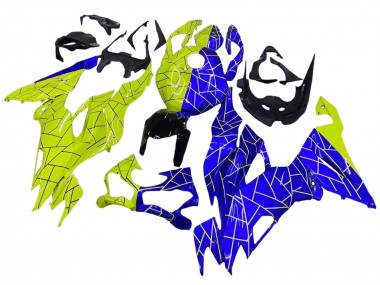 Kawasaki ZX6R Motorrad Verkleidung 2019-2022 - Blau Gelb