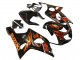 Suzuki GSXR1000 Motorrad Verkleidung 2000-2002 - Glanzendes Schwarz Orange Flamme