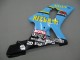 Suzuki GSXR1000 Motorrad Verkleidung 2000-2002 - Hellblau Gelb Schwarz Motul Rizla