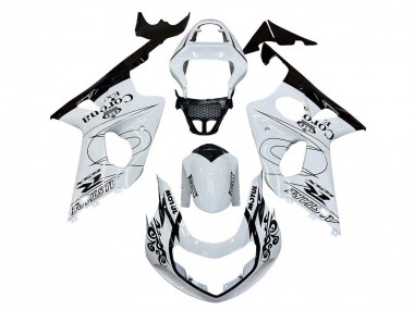 Suzuki GSXR1000 Motorrad Verkleidung 2000-2002 - Weiss Schwarz Motul Corona