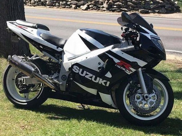 Suzuki GSXR1000 Motorrad Verkleidung 2000-2002 - Weiss Glanzendes Schwarz Rot