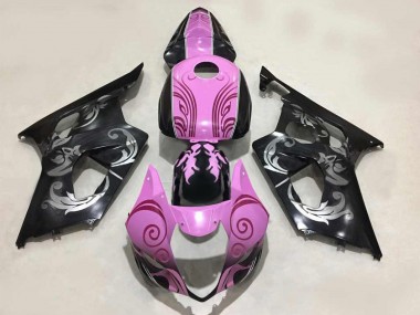 Suzuki GSXR 1000 Motorrad Verkleidung 2003-2004 - Schwarz Rosa