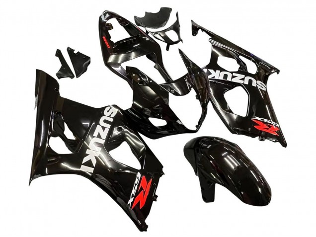 Suzuki GSXR 1000 Motorrad Verkleidung 2003-2004 - Glanzendes Schwarz Weiss Rot Aufkleber