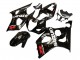 Suzuki GSXR 1000 Motorrad Verkleidung 2003-2004 - Glanzendes Schwarz Weiss Rot Aufkleber